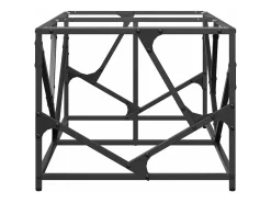 Mesa de centro de acero y tapa vidrio transparente 98,5x50x41cm