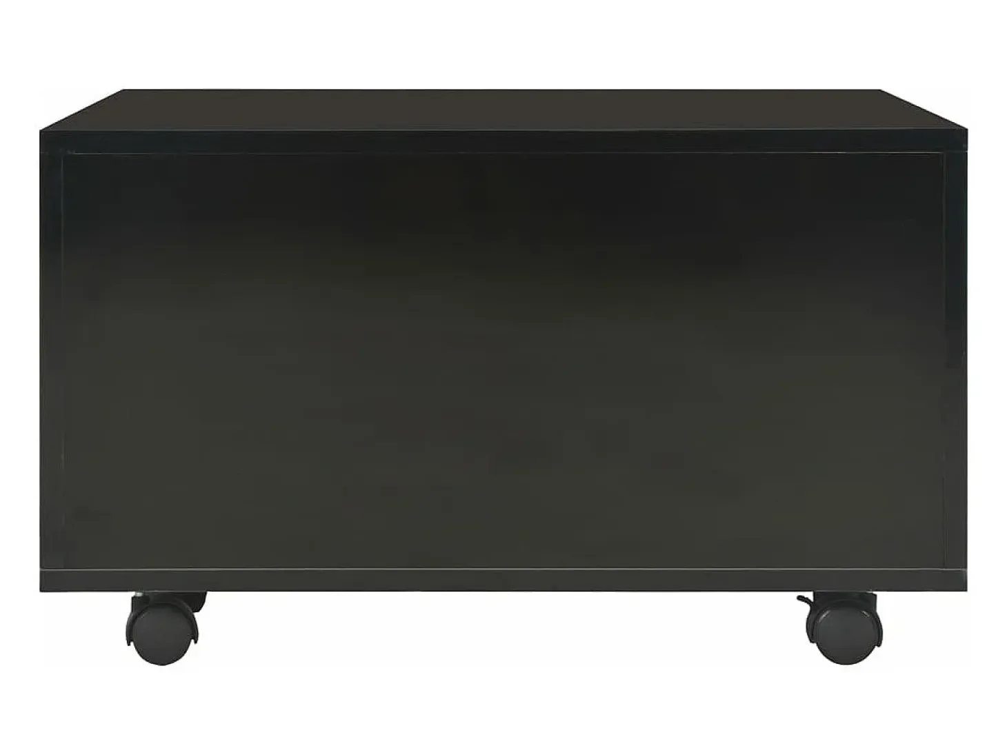 Mesa de centro de aglomerado negro brillante 60x60x35 cm