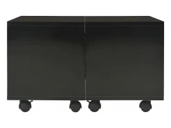 Mesa de centro de aglomerado negro brillante 60x60x35 cm