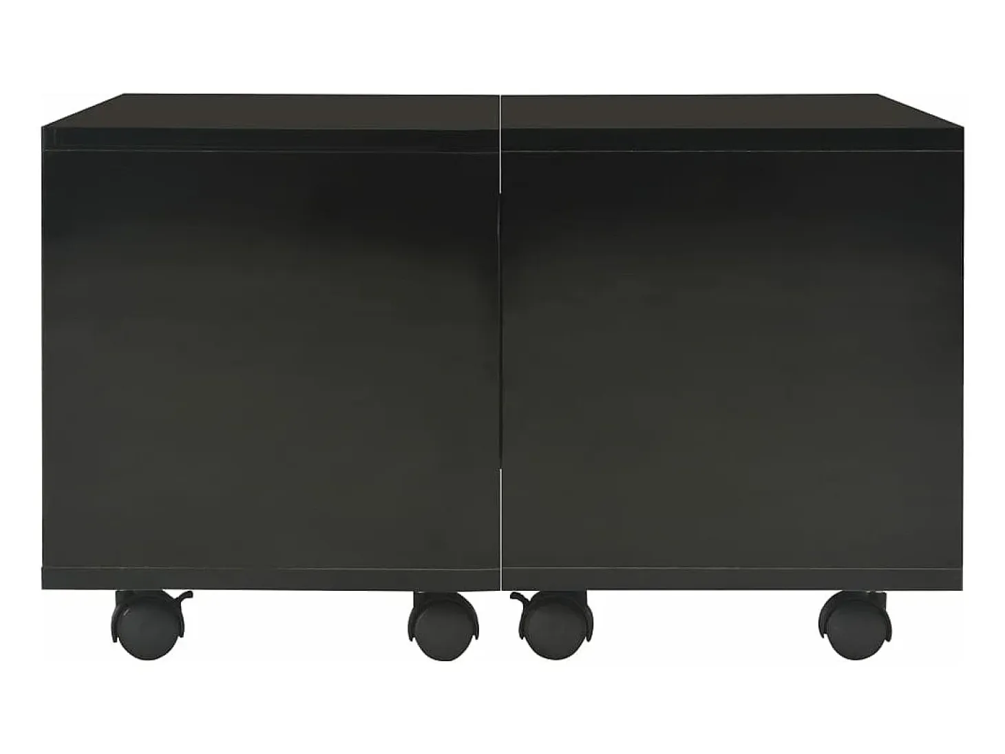 Mesa de centro de aglomerado negro brillante 60x60x35 cm