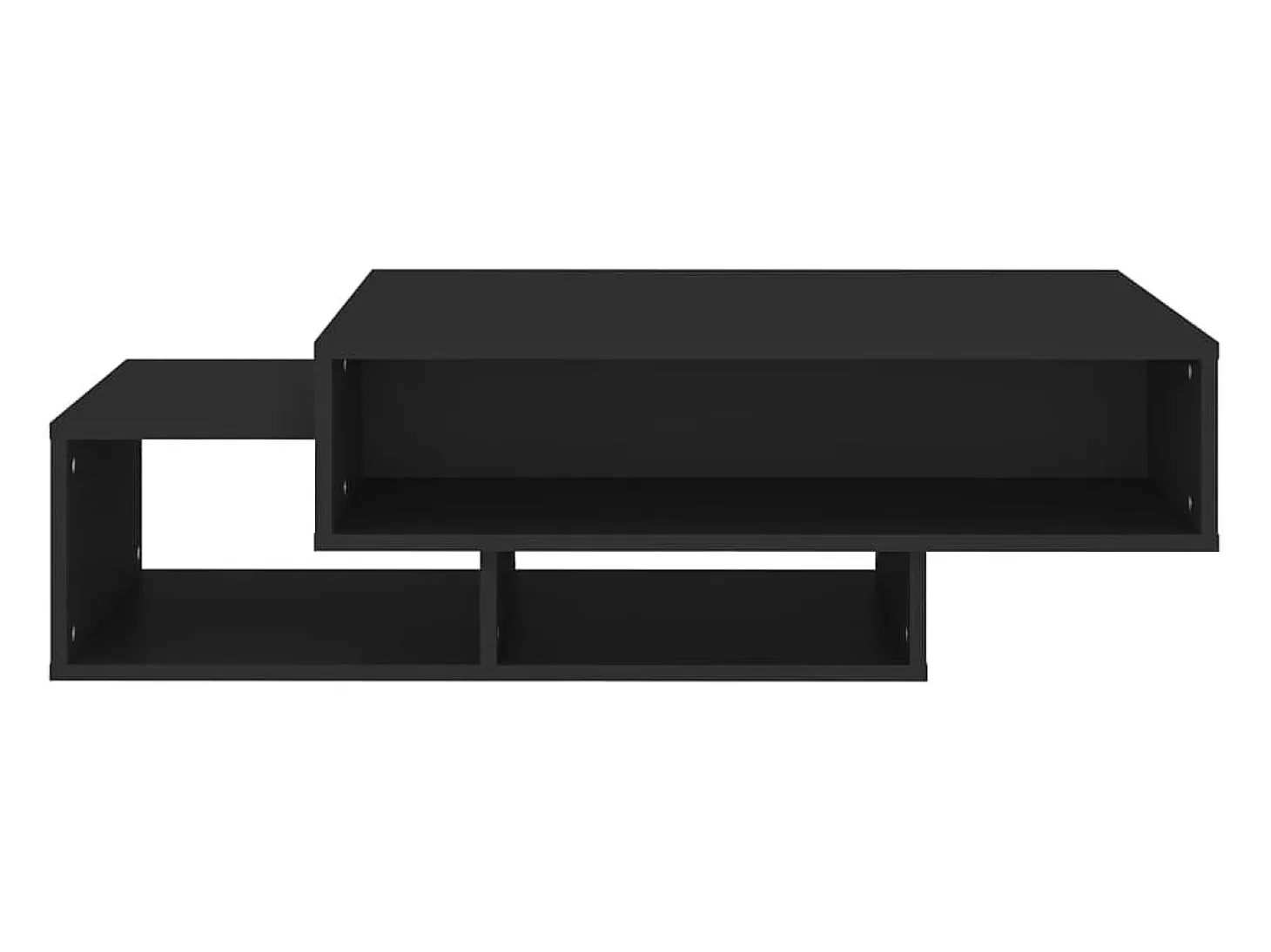 Mesa de centro de aglomerado negro 105x55x32 cm