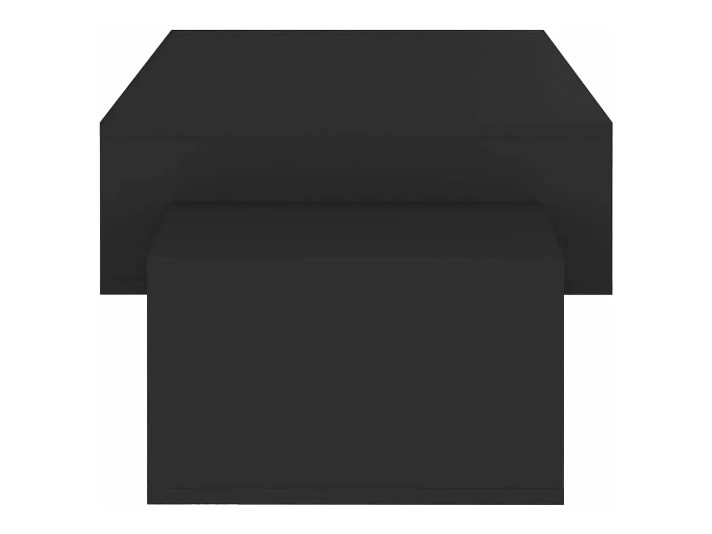 Mesa de centro de aglomerado negro 105x55x32 cm