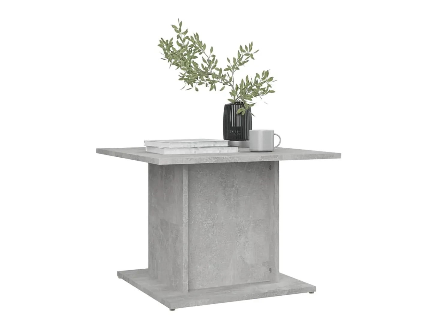 Mesa de centro de aglomerado gris hormigón 55,5x55,5x40 cm