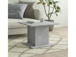 Mesa de centro de aglomerado gris hormigón 55,5x55,5x40 cm