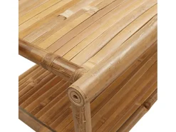Mesa de centro de bambú 70x40x35 cm
