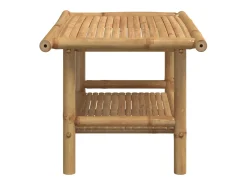 Mesa de centro de bambú 70x40x35 cm
