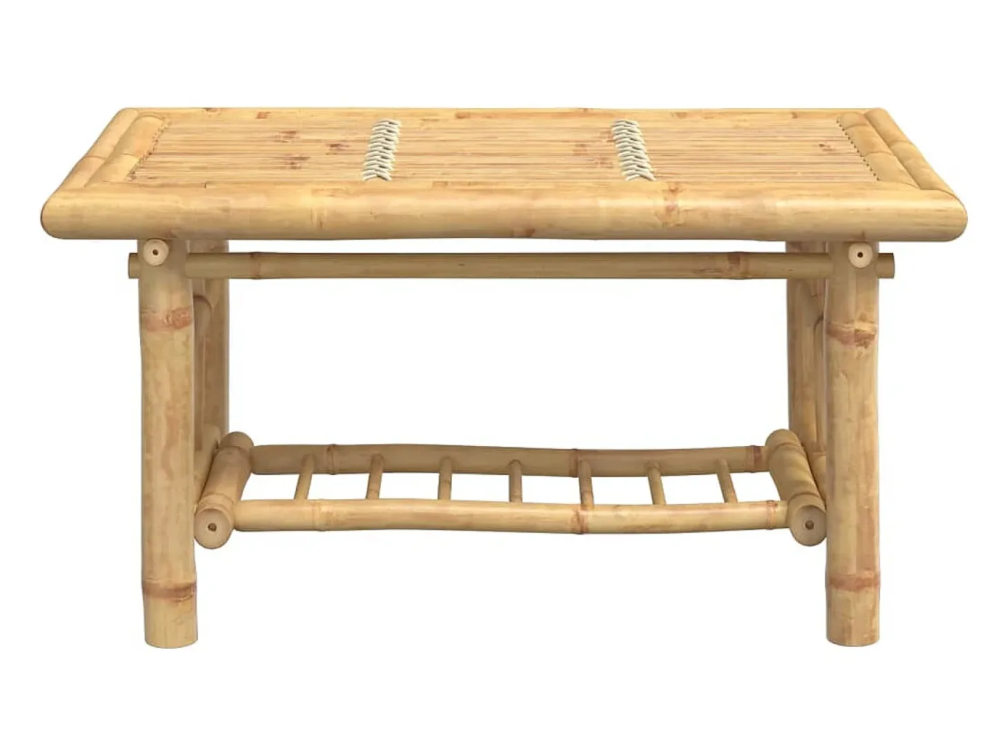 Mesa de centro de bambú 70x45x36 cm