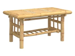 Mesa de centro de bambú 70x45x36 cm