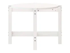 Mesa de centro de madera maciza de pino blanco 118x63x45 cm
