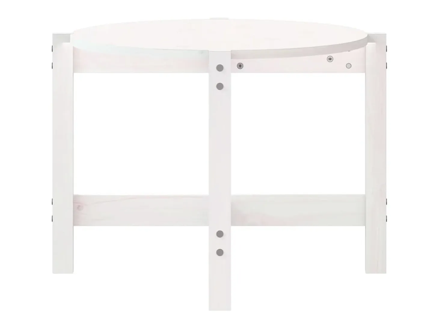 Mesa de centro de madera maciza de pino blanco 118x63x45 cm