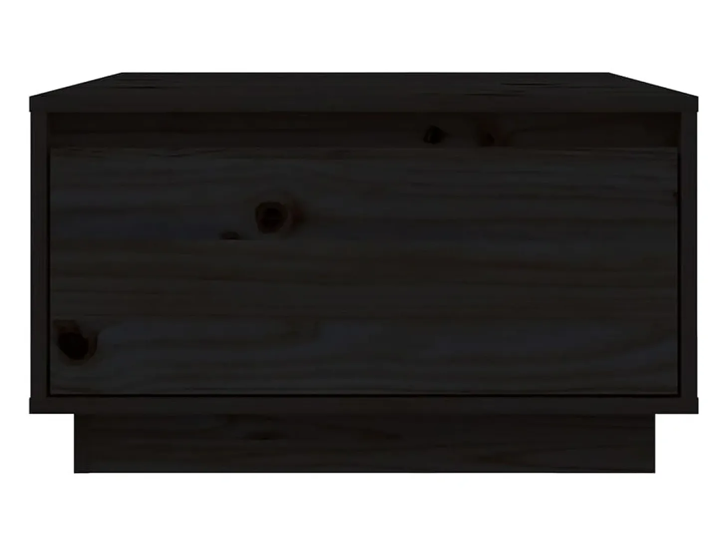 Mesa de centro de madera maciza de pino negro 55x56x32 cm