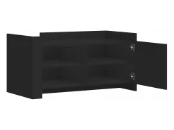 Mesa de centro de madera de ingeniería negra 100x50x50 cm