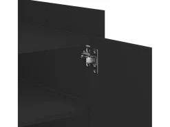 Mesa de centro de madera de ingeniería negra 100x50x50 cm