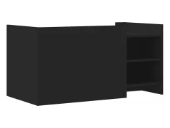 Mesa de centro de madera de ingeniería negra 100x50x50 cm