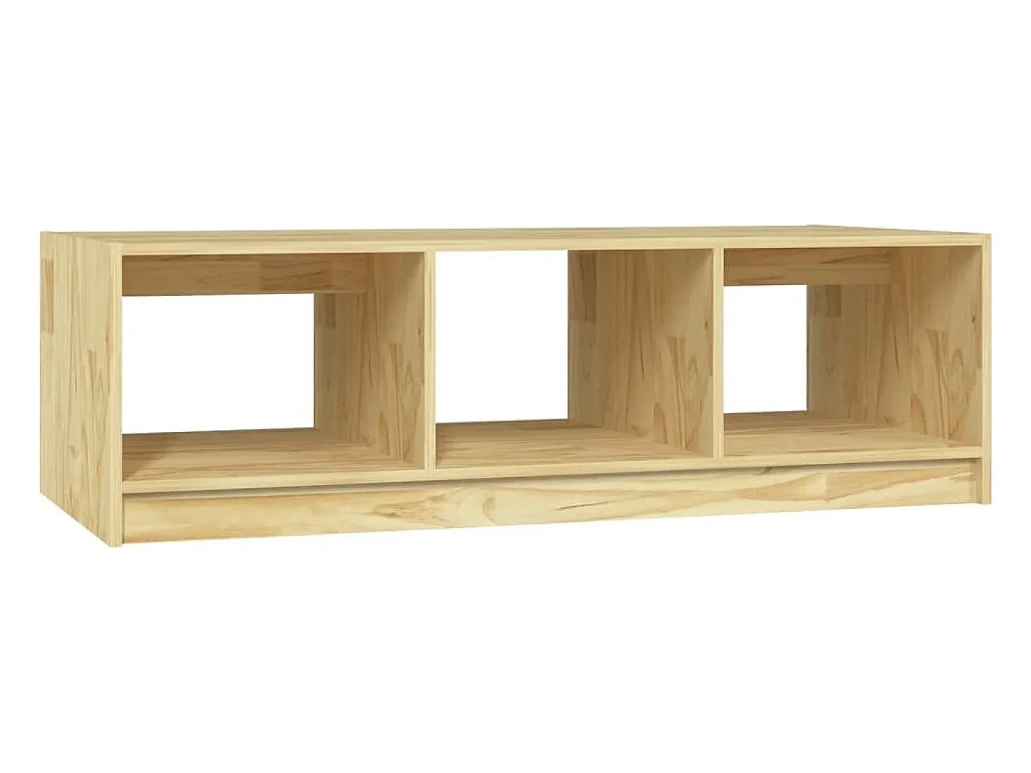 Mesa de centro de madera maciza de pino 110x50x34 cm