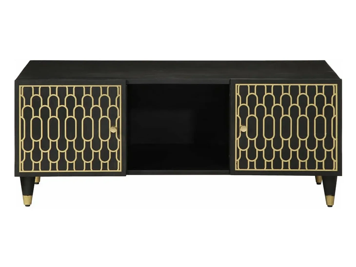 Mesa de centro de madera maciza mango 100x54x40 cm