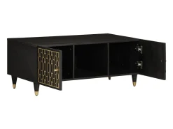 Mesa de centro de madera maciza mango 100x54x40 cm