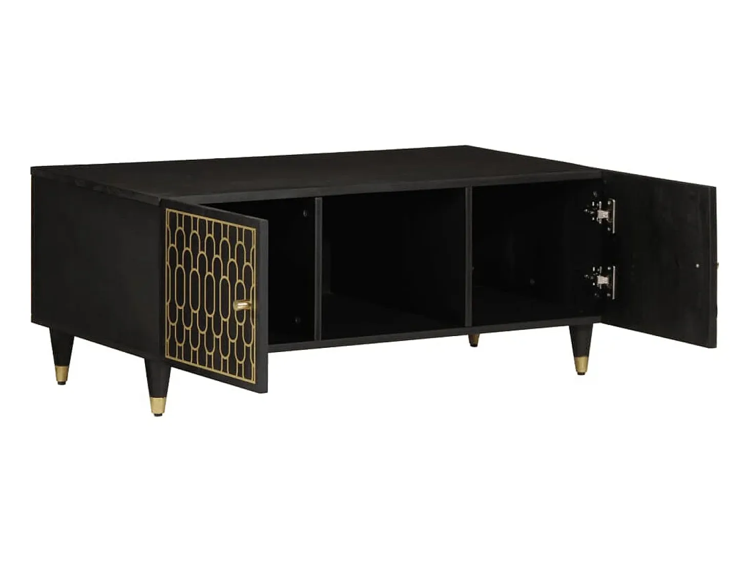 Mesa de centro de madera maciza mango 100x54x40 cm