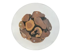 Mesa de centro de madera flotante de teca maciza 60 cm