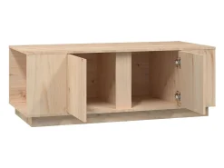 Mesa de centro de madera maciza de pino 110x50x40 cm