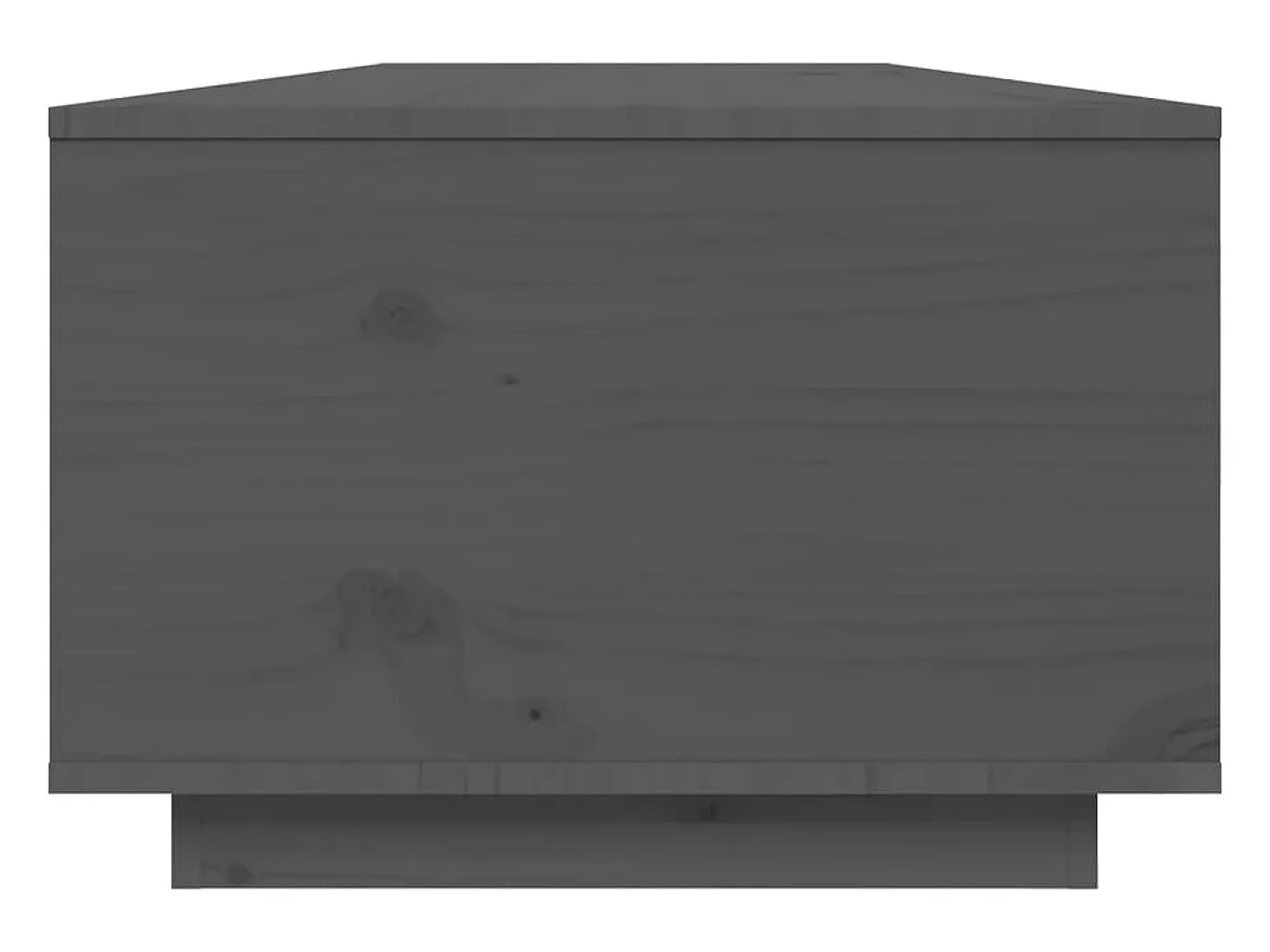 Mesa de centro de madera maciza de pino gris 80x50x35,5 cm