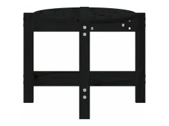 Mesa de centro de madera maciza de pino negro 87x48x35 cm