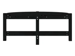 Mesa de centro de madera maciza de pino negro 87x48x35 cm