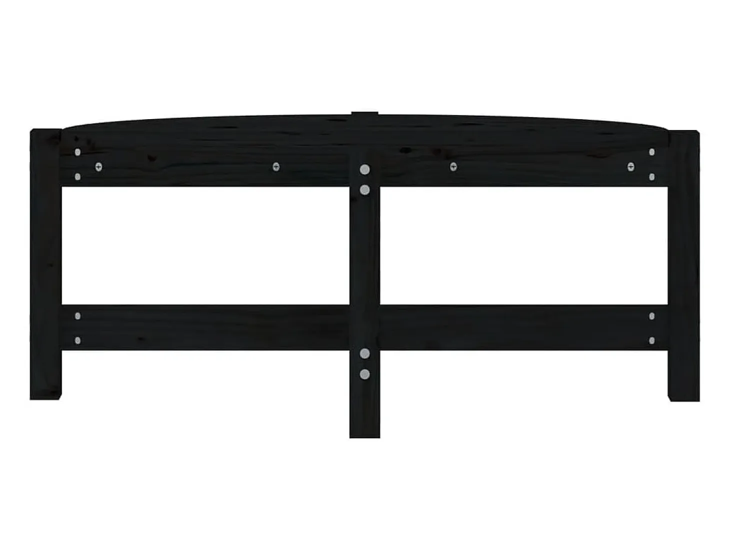 Mesa de centro de madera maciza de pino negro 87x48x35 cm