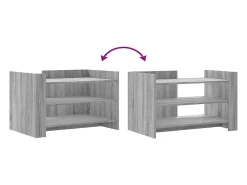 Mesa de centro de madera de ingeniería gris Sonoma 80x50x50 cm