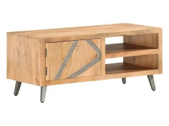 Mesa de centro de madera maciza de acacia 90x45x40cm