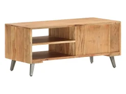 Mesa de centro de madera maciza de acacia 90x45x40cm