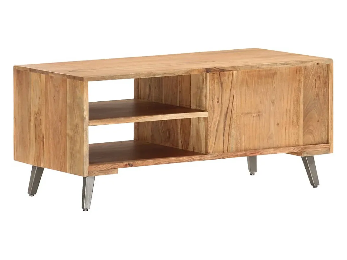 Mesa de centro de madera maciza de acacia 90x45x40cm