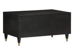 Mesa de centro de madera maciza de mango 80x50x40 cm