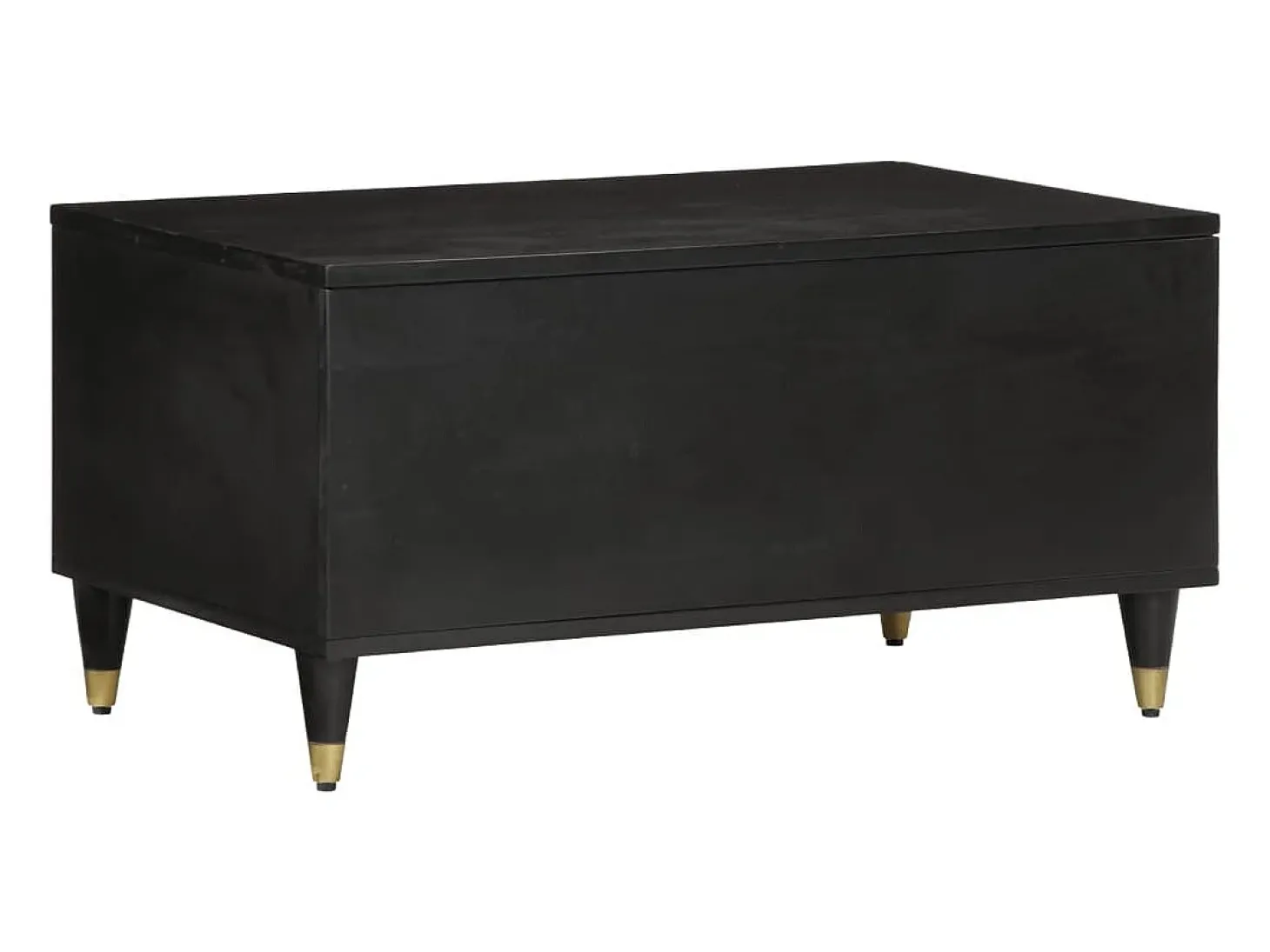 Mesa de centro de madera maciza de mango 80x50x40 cm