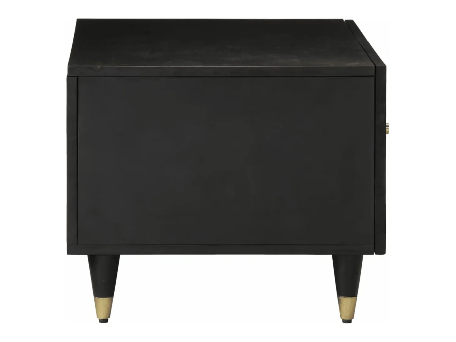 Mesa de centro de madera maciza de mango 80x50x40 cm