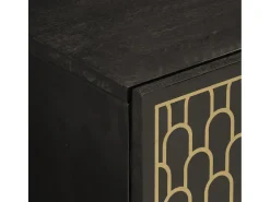 Mesa de centro de madera maciza de mango 80x50x40 cm