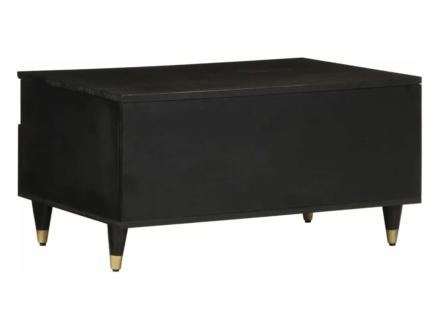Mesa de centro de madera maciza mango 80x54x40 cm