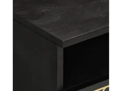 Mesa de centro de madera maciza mango 80x54x40 cm