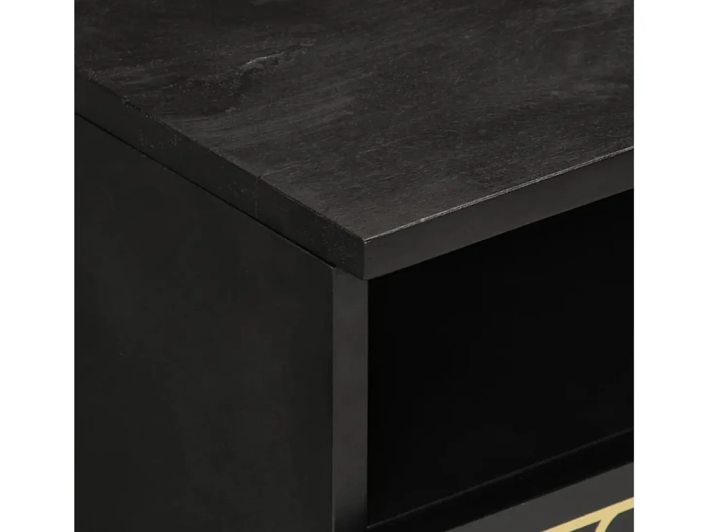 Mesa de centro de madera maciza mango 80x54x40 cm