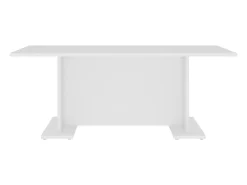 Mesa de centro de madera contrachapada blanco 103,5x60x40 cm