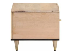Mesa de centro de madera maciza de mango 80x50x40 cm