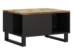 Mesa de centro de madera maciza reciclada 60x50x35 cm