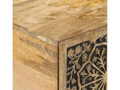 Mesa de centro de madera maciza mango 100x54x40 cm