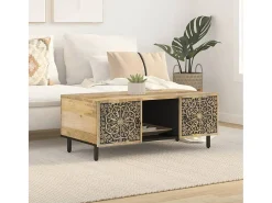 Mesa de centro de madera maciza mango 100x54x40 cm
