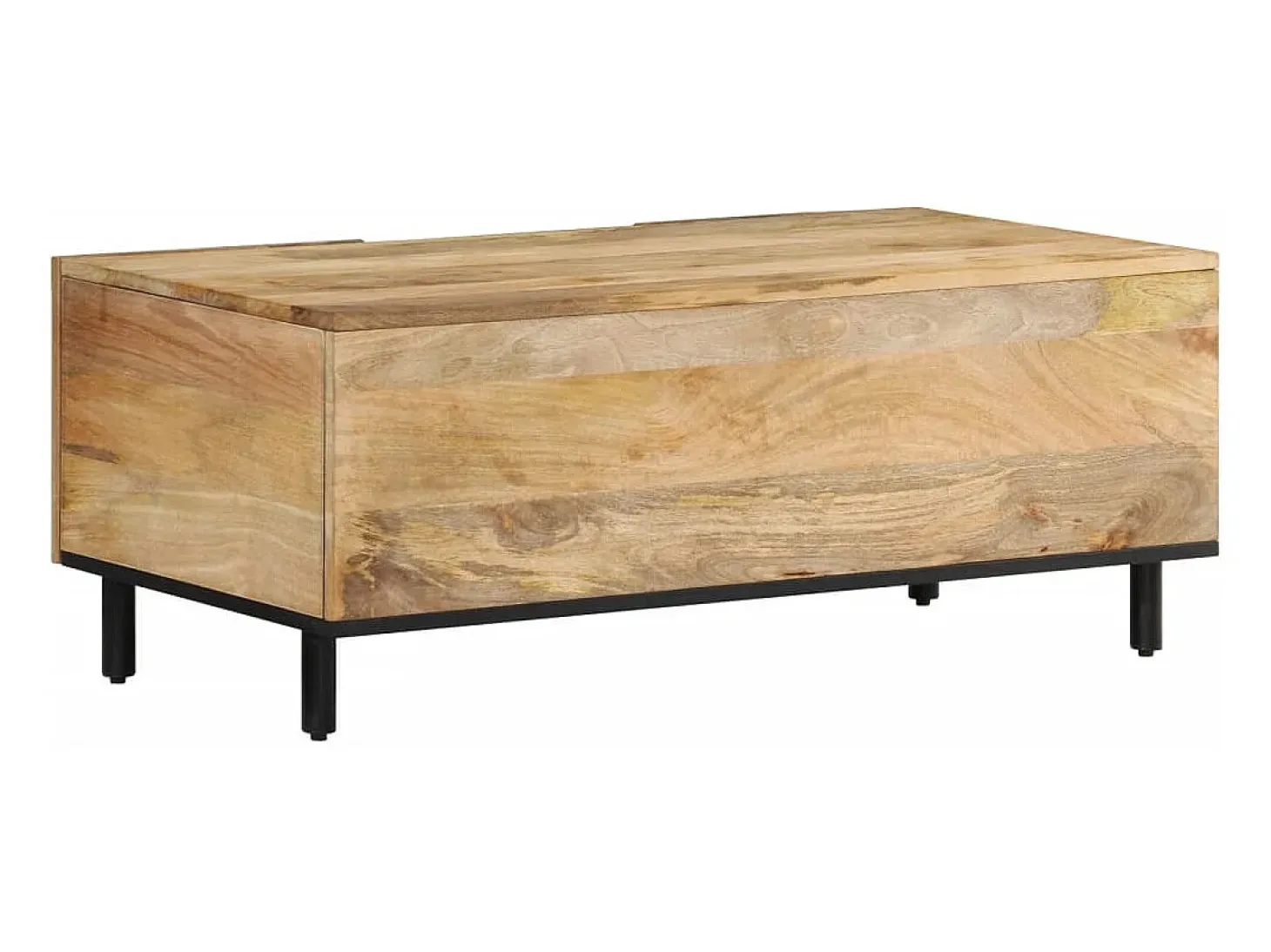 Mesa de centro de madera maciza mango 100x54x40 cm
