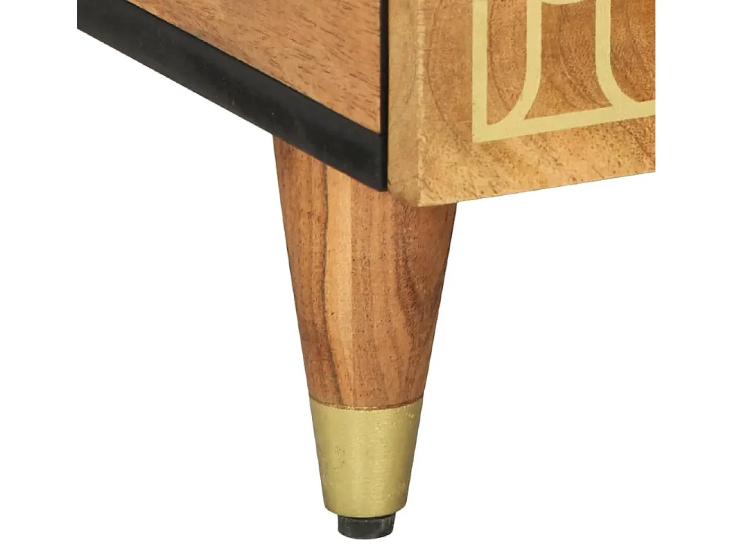 Mesa de centro de madera maciza mango 80x54x40 cm