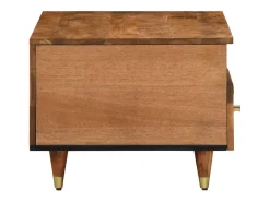 Mesa de centro de madera maciza mango 80x54x40 cm