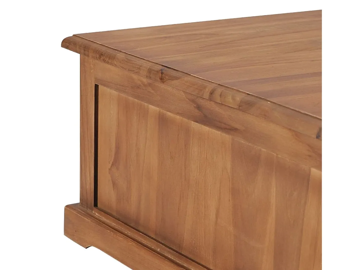 Mesa de centro de madera de teca maciza 68x68x30 cm