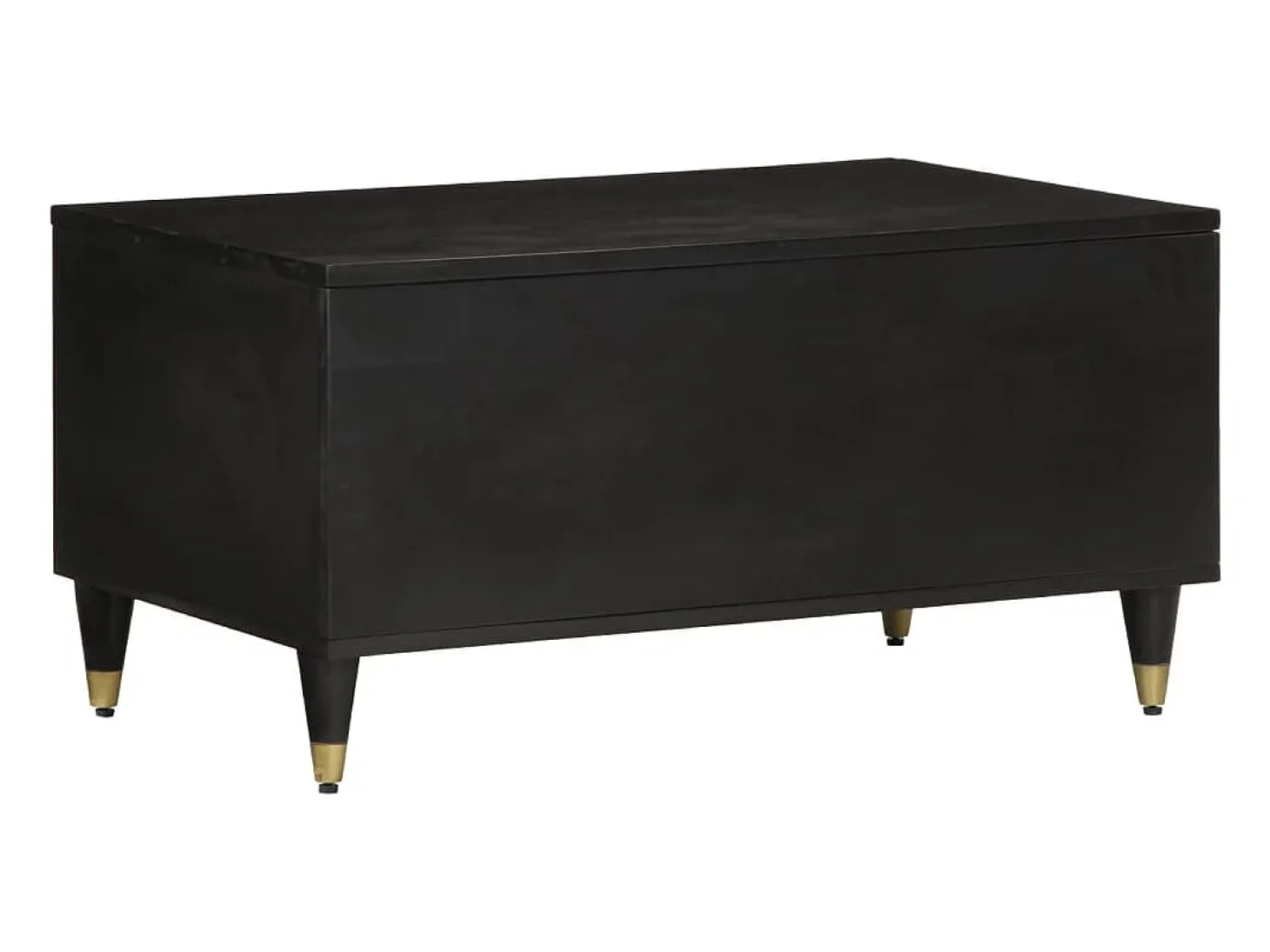 Mesa de centro de madera maciza de mango 80x50x40 cm