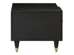 Mesa de centro de madera maciza de mango 80x50x40 cm